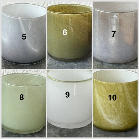 ONE - LAFCO hand blown empty candle glass assorted colors EUC - Picture 8 of 8